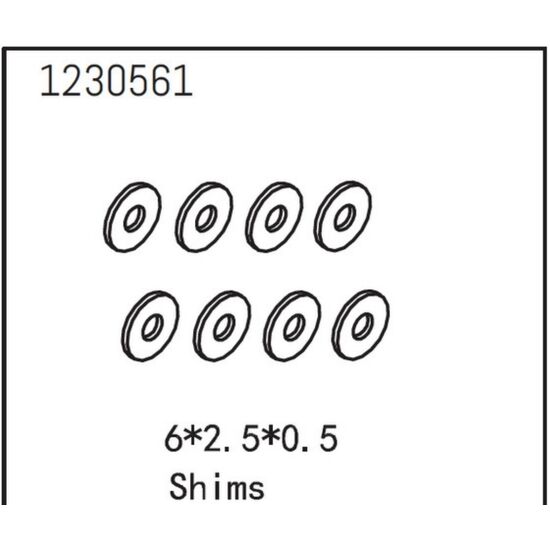 Shimscheiben 6*2.5*0.5