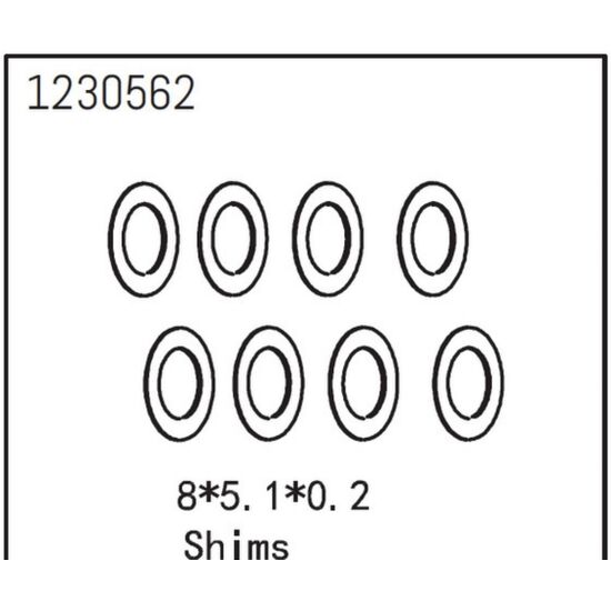 Shimscheiben 8*5.1*0.2