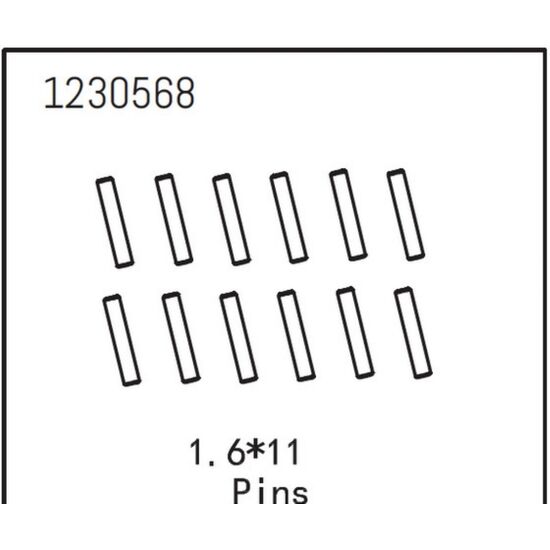 Pins 1.6*11 (12)