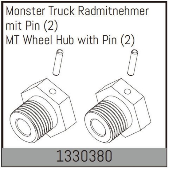 Monster Truck Radmitnehmer mit Pin (2)
