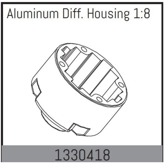 Aluminium Differentialgehäuse 1:8