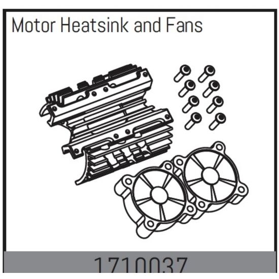 Kühlkörper und Lüfter für Motor