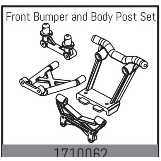 Front Bumper and Body Post Set