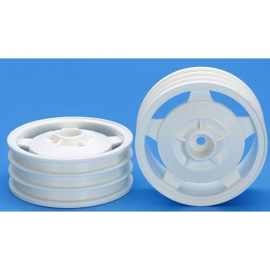 2WD Buggy Front Star Dish Wheels (Hex  white)