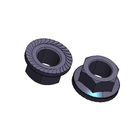 4mm Serrated Wheel Nut (black, 8pcs.)