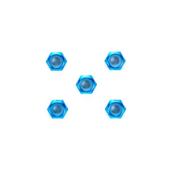 3mm Thin ALU Lock Nut bleu (5)