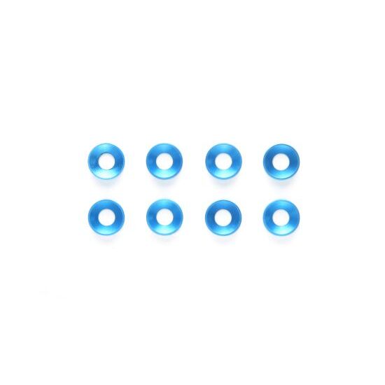 3mm ALU Washer bleu (8)