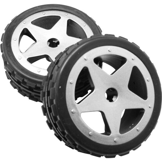 Roues avant (2) pour 3041/3044 - argenté