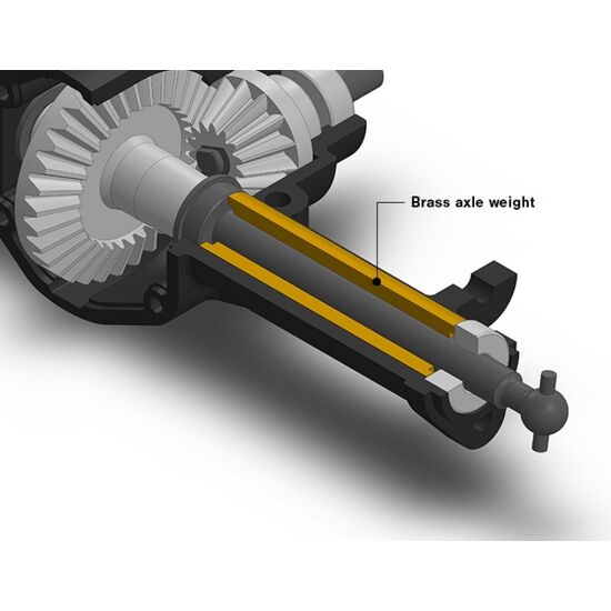 Gmade GS01 Brass Axle Weight, 2 image