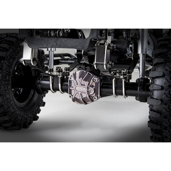 Gmade 3D Machined Differential Cover (Titanium Gray) for GS01 Axle, 2 image