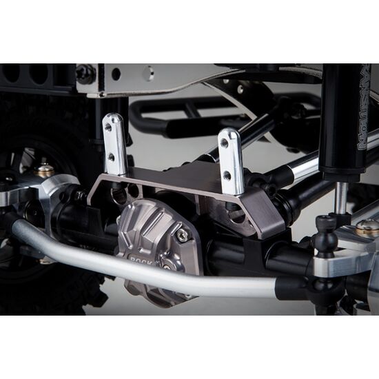 Gmade GS01 Front Axle Truss Upper Link Mount (Titanium Gray), 2 image