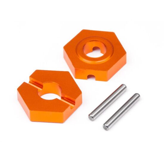 ALUMINUM HEX HUB 12MM (FRONT/2PCS)