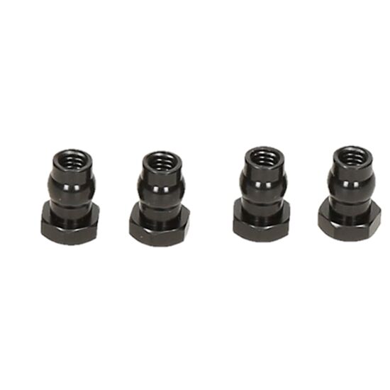 SHOCK CAP BALL 4.8x8mm (Black/Hard Anodized/4pcs)