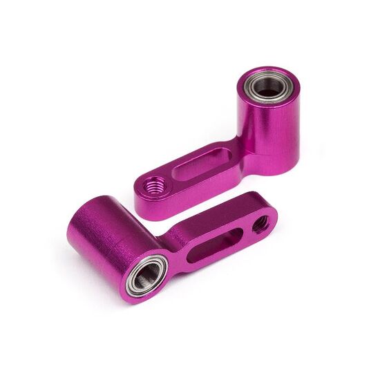 STEERING ARM +2MM (PURPLE/2PCS)