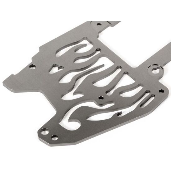 E-ZILLA - SUPER FLARE MAIN CHASSIS SET(7075/GUN METAL), 3 image