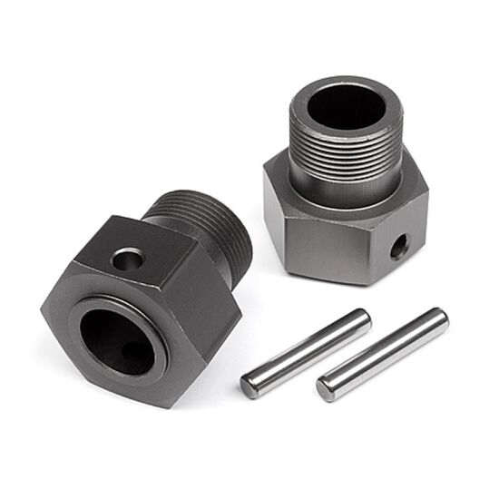 BAJA 5B 2.0 - WHEEL HEX HUB 24x27mm (GUNMETAL/2Stk)