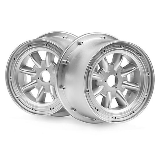 HPI115766-ML-8 WHEEL SILVER (120X75MM/2PCS)