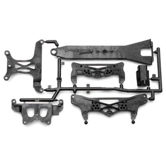 CARBON GRAPHITE BATTERY BRACE/SHOCK TOWER (PRO 3), 2 image