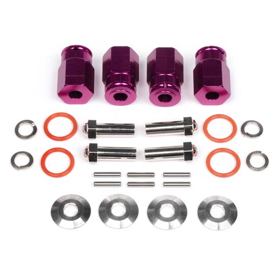 ALUMINUM WIDE HEX HUB 24mm (PURPLE), 2 image