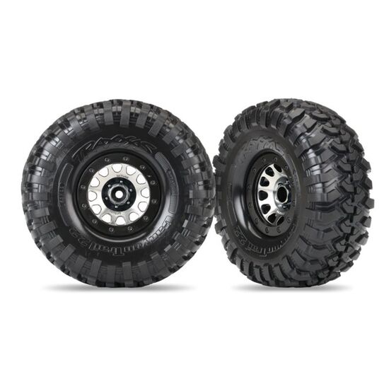 Tires and wheels, assembled (Method 1 05 black chrome beadlock wheels, Cany on Trail 2.2' tires, foam inserts) (1