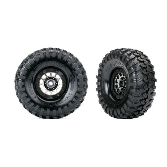 Tires and wheels, assembled (Method 1 05 black chrome beadlock wheels, Cany on Trail 1.9' tires, foam inserts) (1
