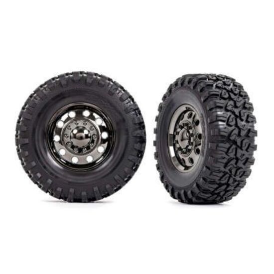Tires and wheels, assembled, glued (T RX-6 2.2' wheels, Canyon RT 4.6x2.2' tires) (front) (2)