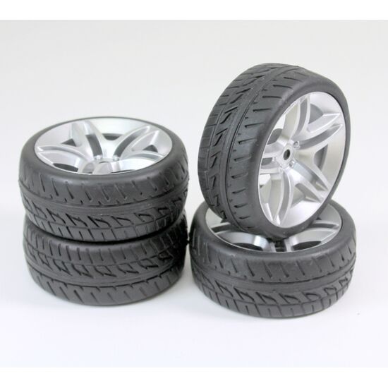 Train de roues Piste   10 battons / profile  argent 1:10 (4)