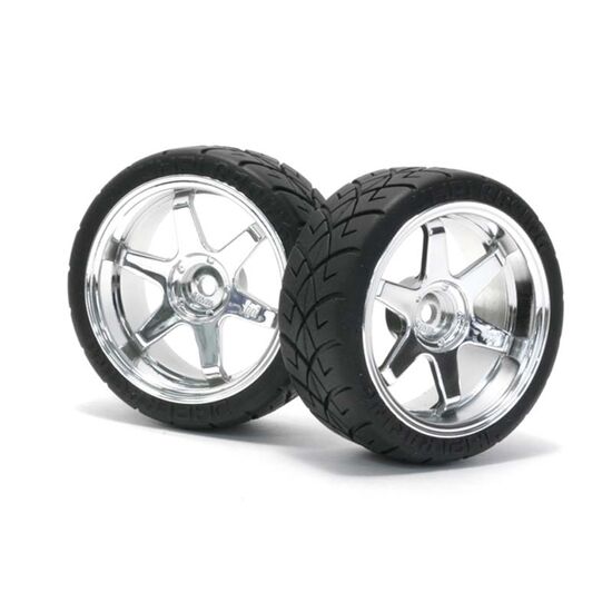 PNEUS X PATTERN MONTES SUR JANTES TE37 CHROME (26MM - OFFSET 3mm)