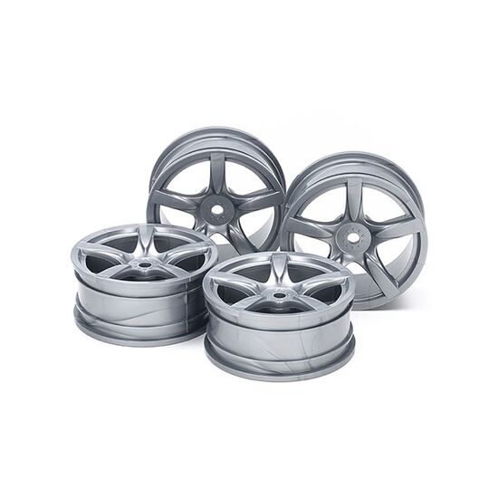 Arched 5-Spoke Wheels 4pcs argent (24mm / +0 )