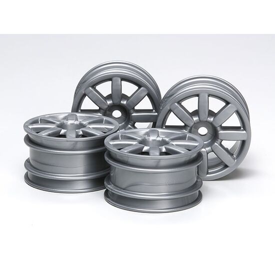 Roues M-Chassis Flat 8-Spoke 4pcs silver