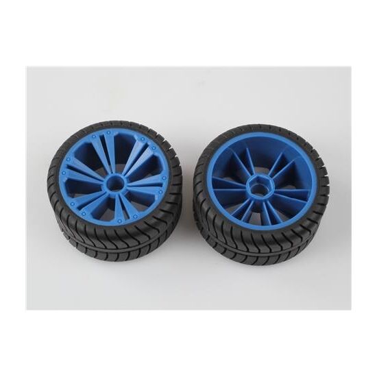 2 x Räder blau, klein (Buggy)
