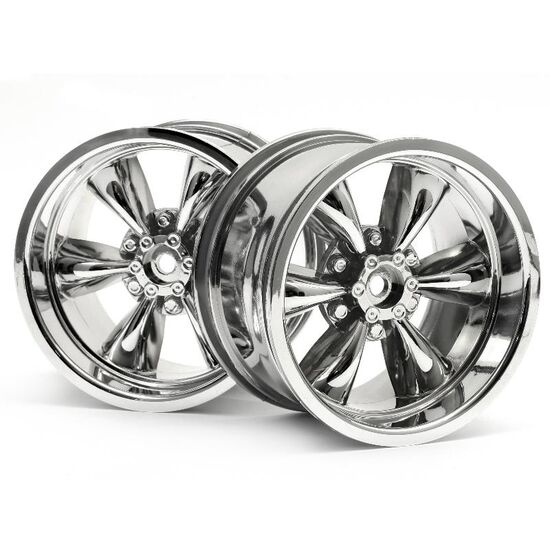 TT-6 SPOKE WHEEL CHROME (83X56MM/2PC/E-ZILLA10/SAVAGE