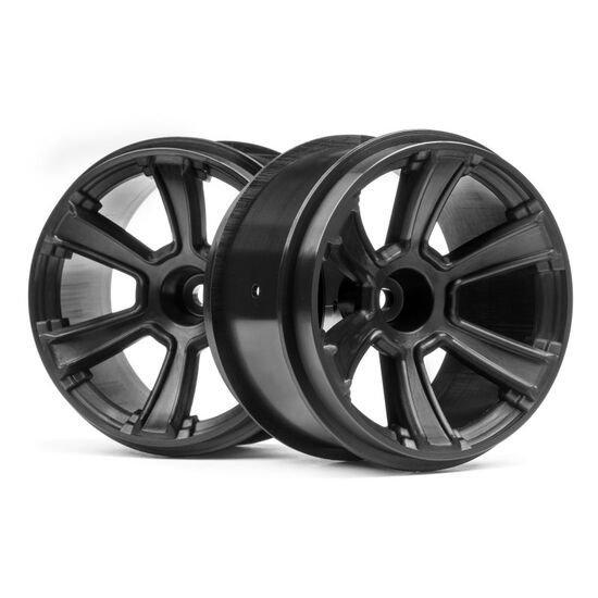 HPI115327-6-SHOT MT WHEEL (BLACK/2PCS)