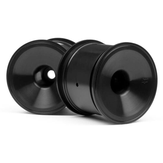 DISH WHEEL BLACK (2.2in/2pcs/Firestorm/MT2)