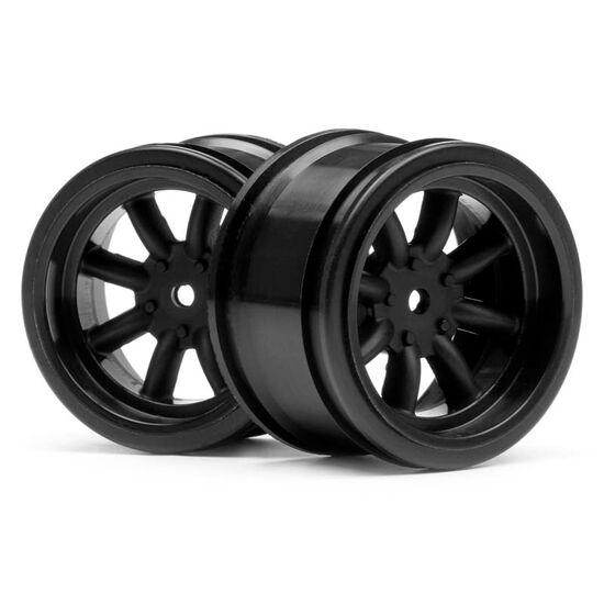 FELGEN VINTAGE 8 SPOKE 31mm - SCHWARZ - 6mm OFFSET