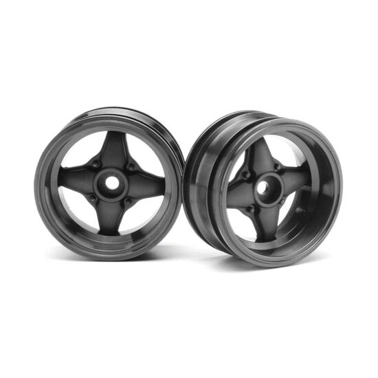 Cup Racer - MX60 FELGEN 4 SPOKE  GUNMETAL (6mm OFFSET/2pcs), 2 image