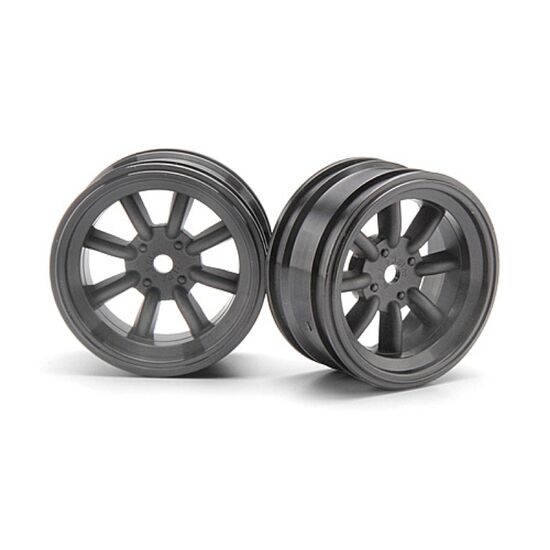 Cup Racer - MX60 FELGEN 8 SPOKE GUNMETAL (3mm OFFSET/2pcs)