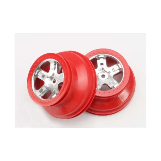 WHEELS, SCT SATIN CHROME, RED