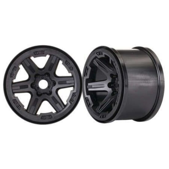 Wheels, 3.8' (black) (2) (17mm spline d)