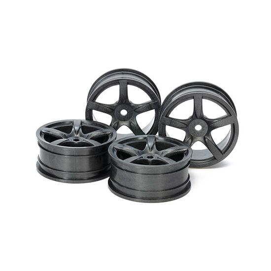 Roues à 5 rayons de diamètre moyen (24mm 0) 4 pcs.