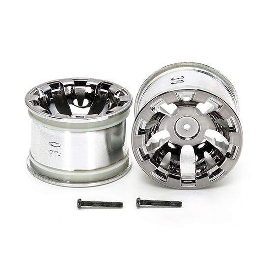 T3-01 Wheels Chrome Plated f.Slick Tires (2pcs)