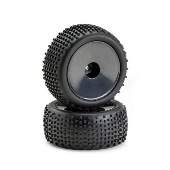 Paire de roues Buggy Disc  Offroad  derriére noir 1:10 (2)