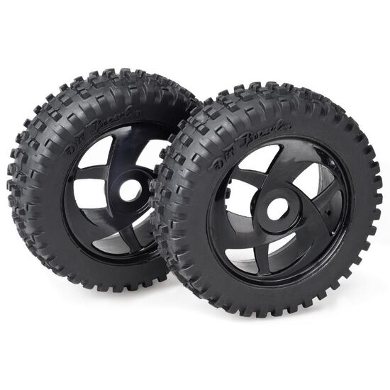 Räderset Buggy Harakiri 6 Speichen/ Dirt schwarz 1:8 (2)