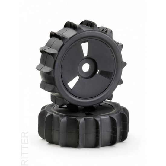 Paire de roues Buggy Disc  Sandpaddle  noir 1:8 (2)