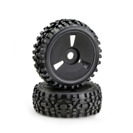 Paire de roues Buggy Disc  Dirt  noir 1:8 (2)