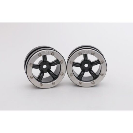 Beadlock Wheels PT-Safari Schwarz/Silber 1.9 (2 St.) 