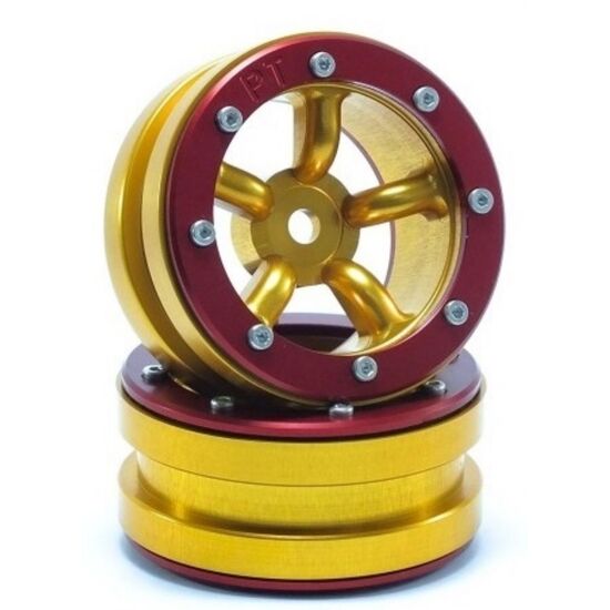 Beadlock Jantes PT-Safari doré/rouge 1.9 (2 pcs)