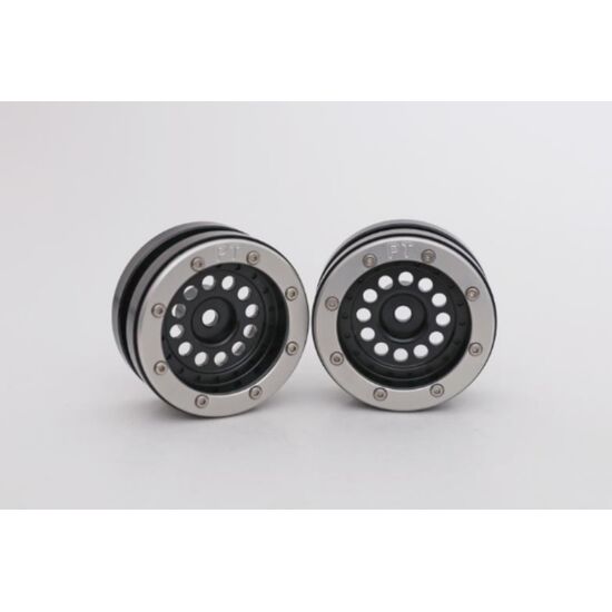 ABMT0020BS-Beadlock Wheels PT-Bullet Black/Silver 1.9 (2 pcs)&#160;