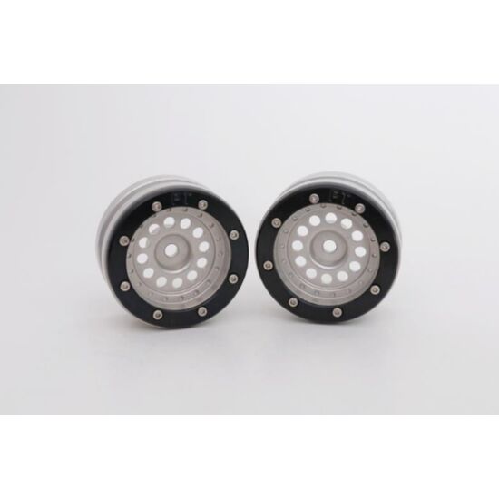 ABMT0020SB-Beadlock Wheels PT-Bullet Silver/Black 1.9 (2 pcs)&#160;