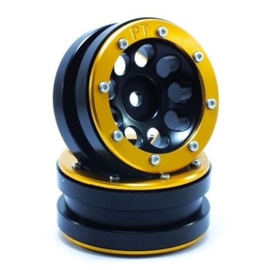 Beadlock Jantes PT-Ecohole noir/doré 1.9 (2 pcs)